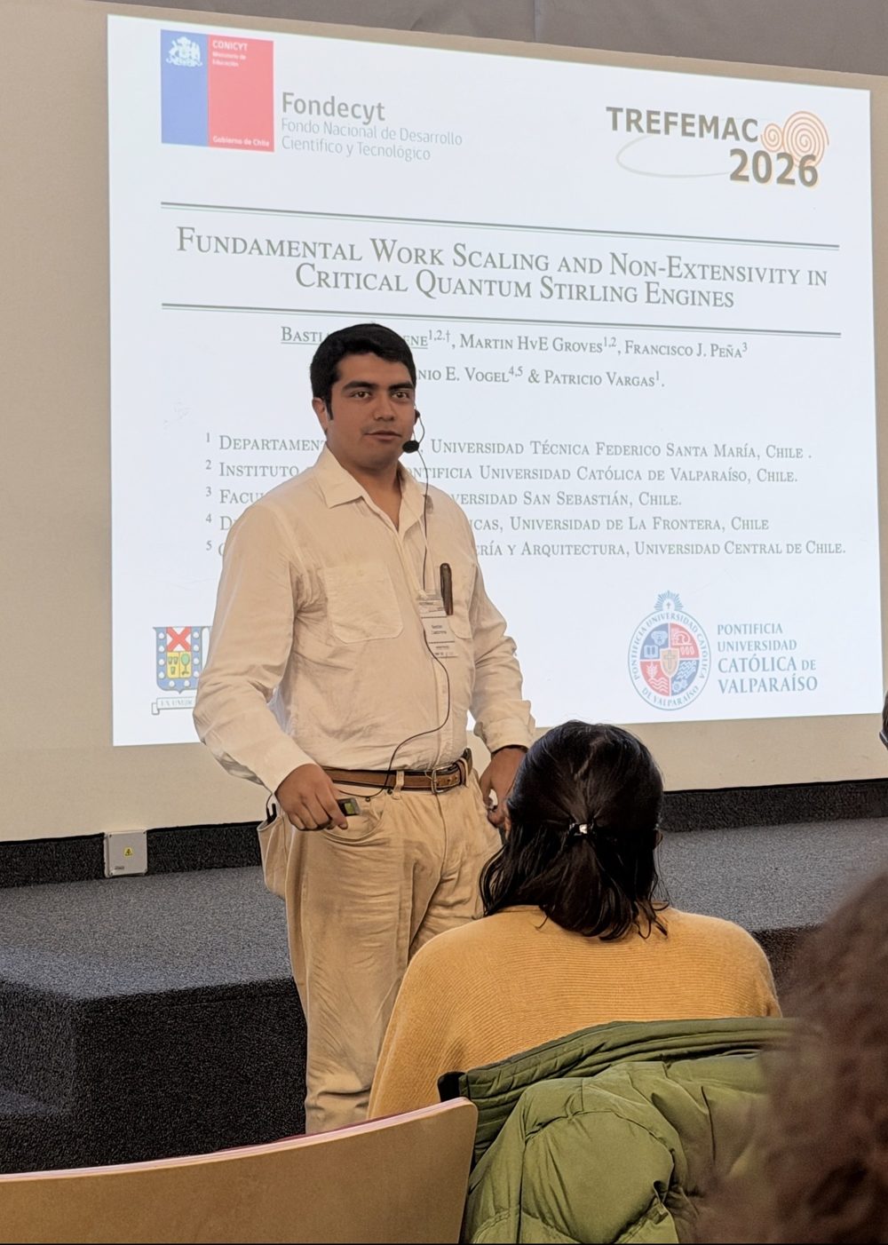 Bastian Castorene presenting at XXIII TREFEMAC 2026